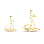 Solid Gold Scottish Nessie Pendant Necklace • Fine 9ct & 14ct Luxury Charm - Kolié Fine Jewellery