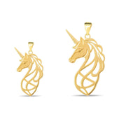 Solid Gold Scottish Unicorn Pendant Necklace • Fine 9ct & 14ct Luxury Charm - Kolié Fine Jewellery