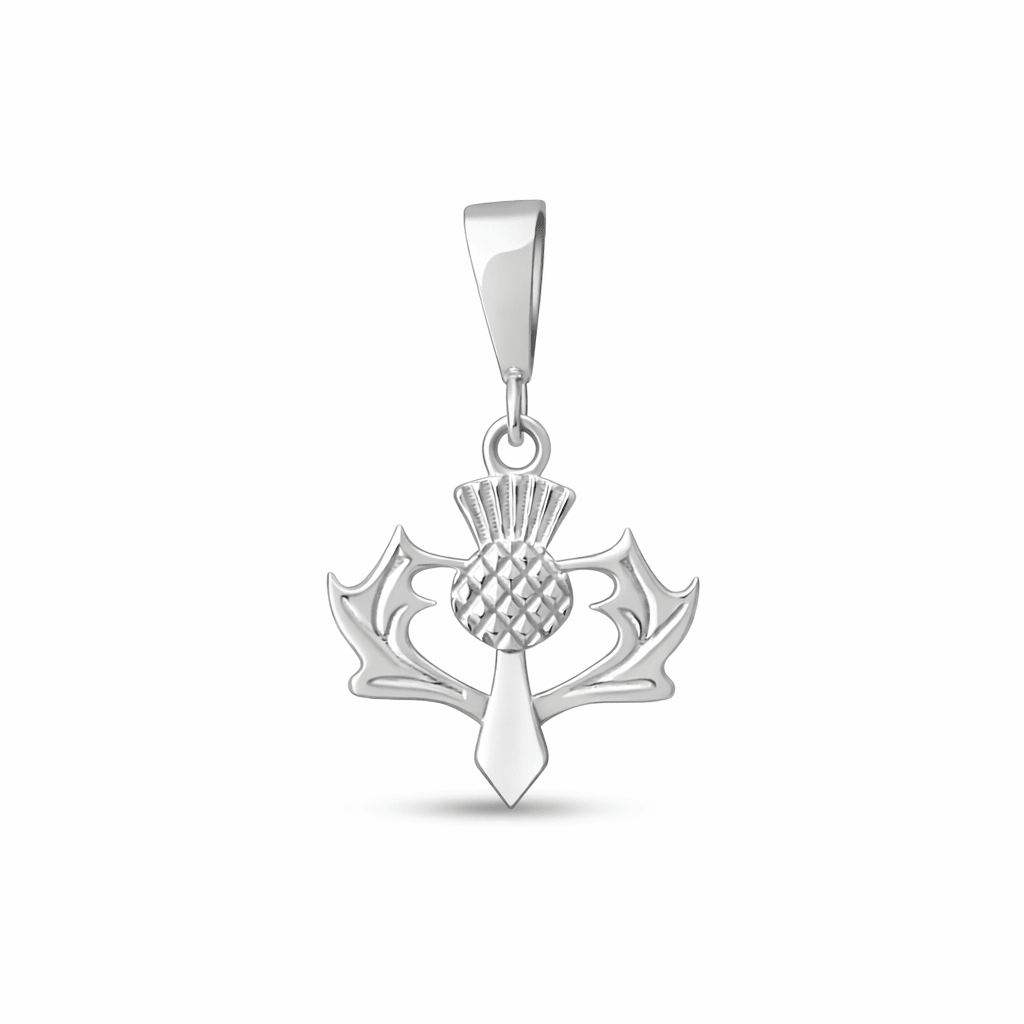 Solid Gold Tiny Thistle Pendant (9ct/14ct/18ct Gold Vermeil/925 Sterling Silver) – Pendant Only - Kolié Fine Jewellery