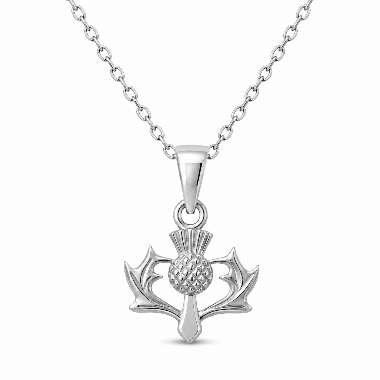 Solid Gold Tiny Thistle Pendant (9ct/14ct/18ct Gold Vermeil/925 Sterling Silver) – Pendant Only - Kolié Fine Jewellery