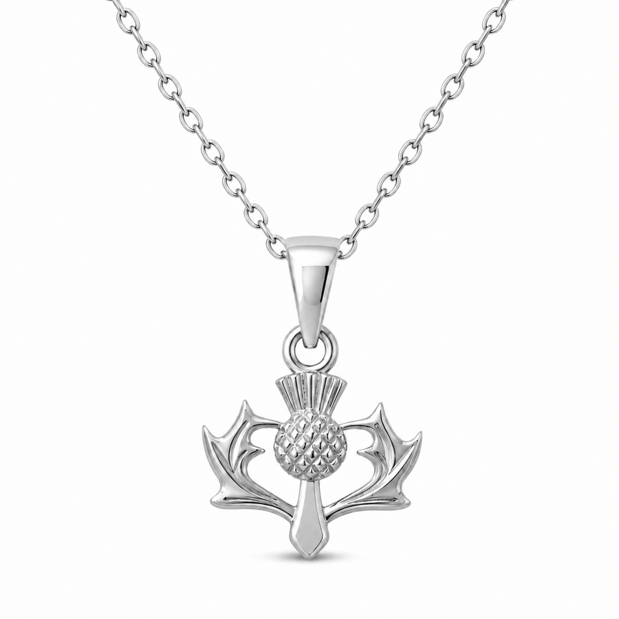 Solid Gold Tiny Thistle Pendant (9ct/14ct/18ct Gold Vermeil/925 Sterling Silver) – Pendant Only - Kolié Fine Jewellery