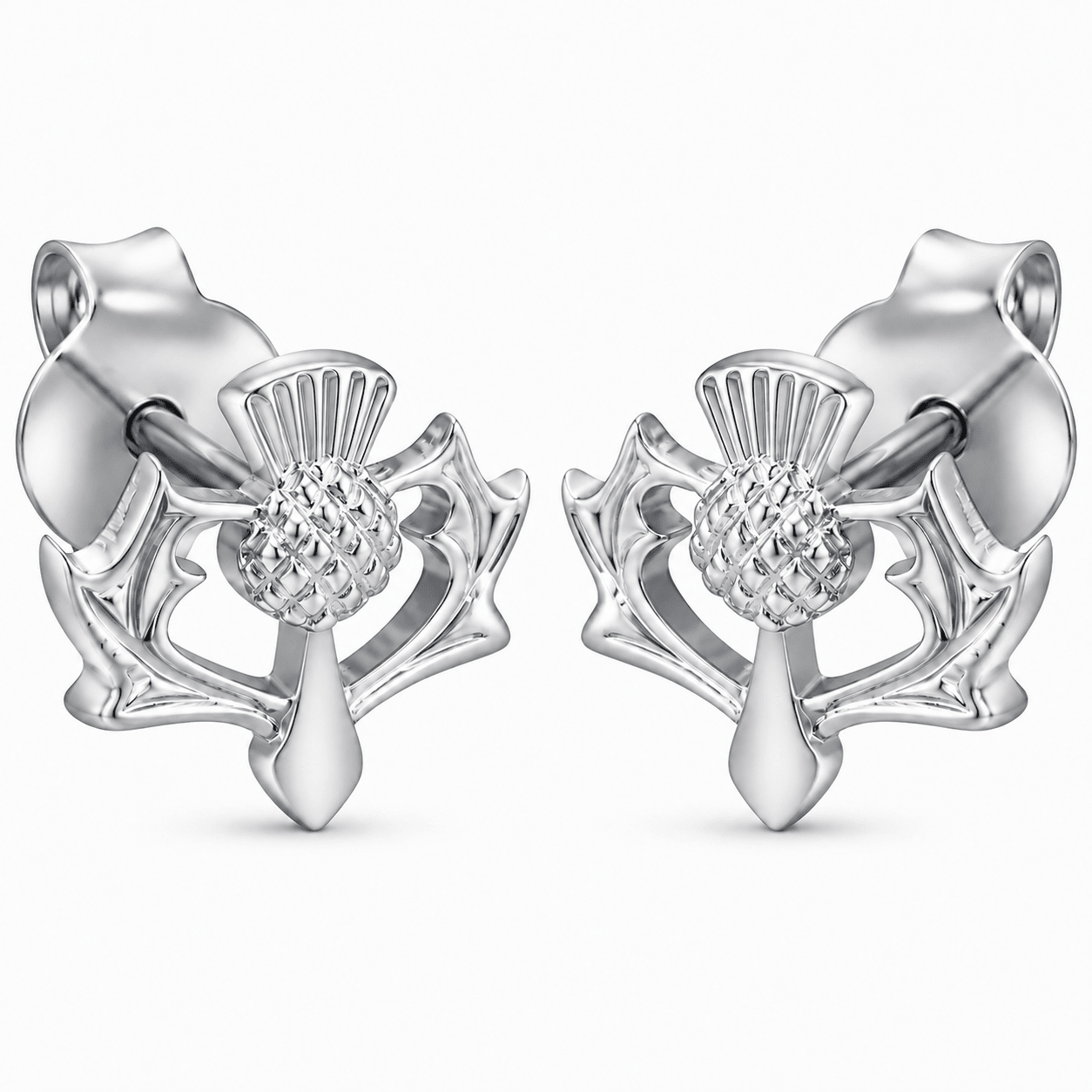 Thistle Stud Earrings – Scottish Jewellery | Kolié - Kolié Fine Jewellery