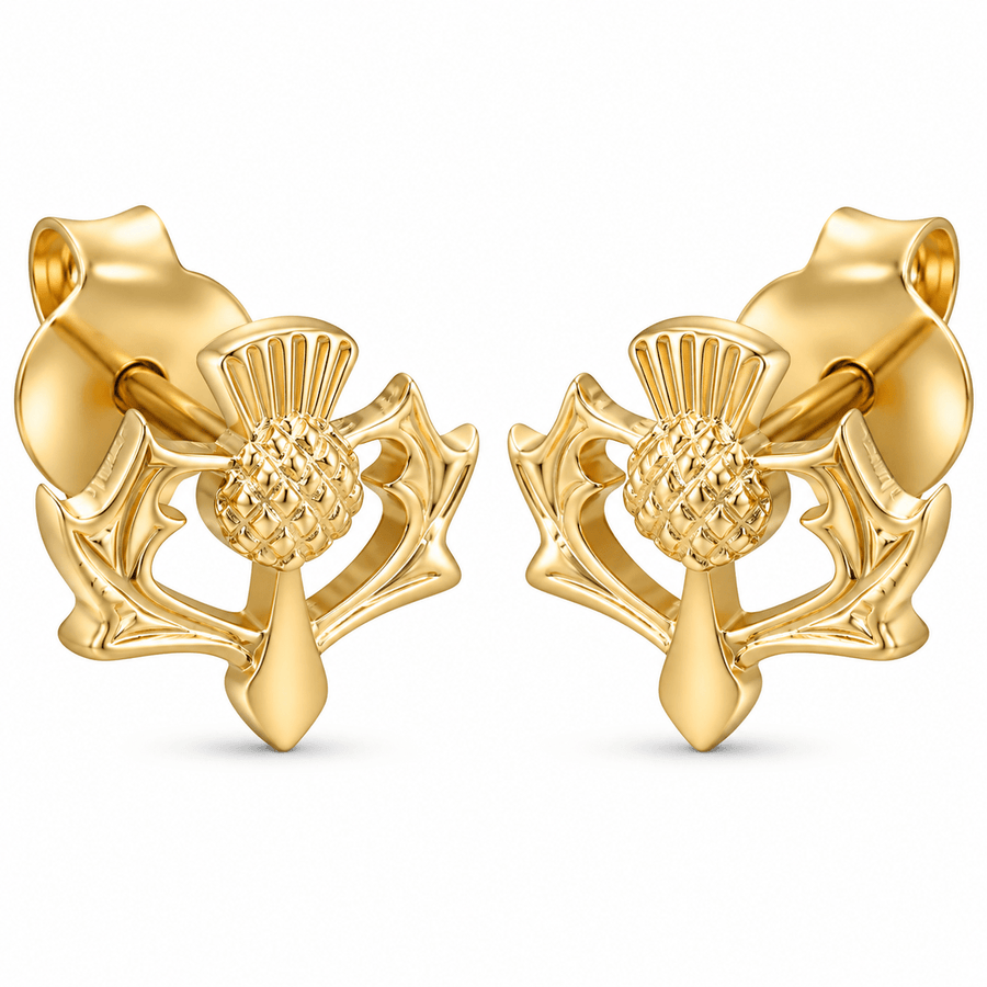 Thistle Stud Earrings – Scottish Jewellery | Kolié - Kolié Fine Jewellery