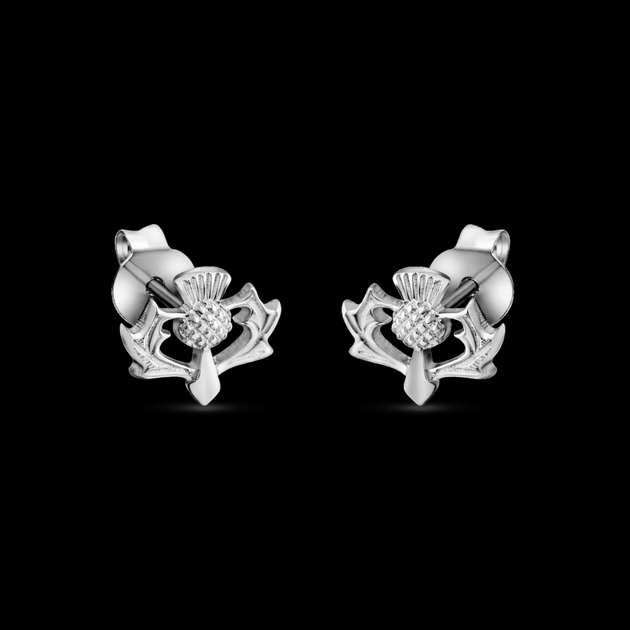 Thistle Stud Earrings – Scottish Jewellery | Kolié - Kolié Fine Jewellery